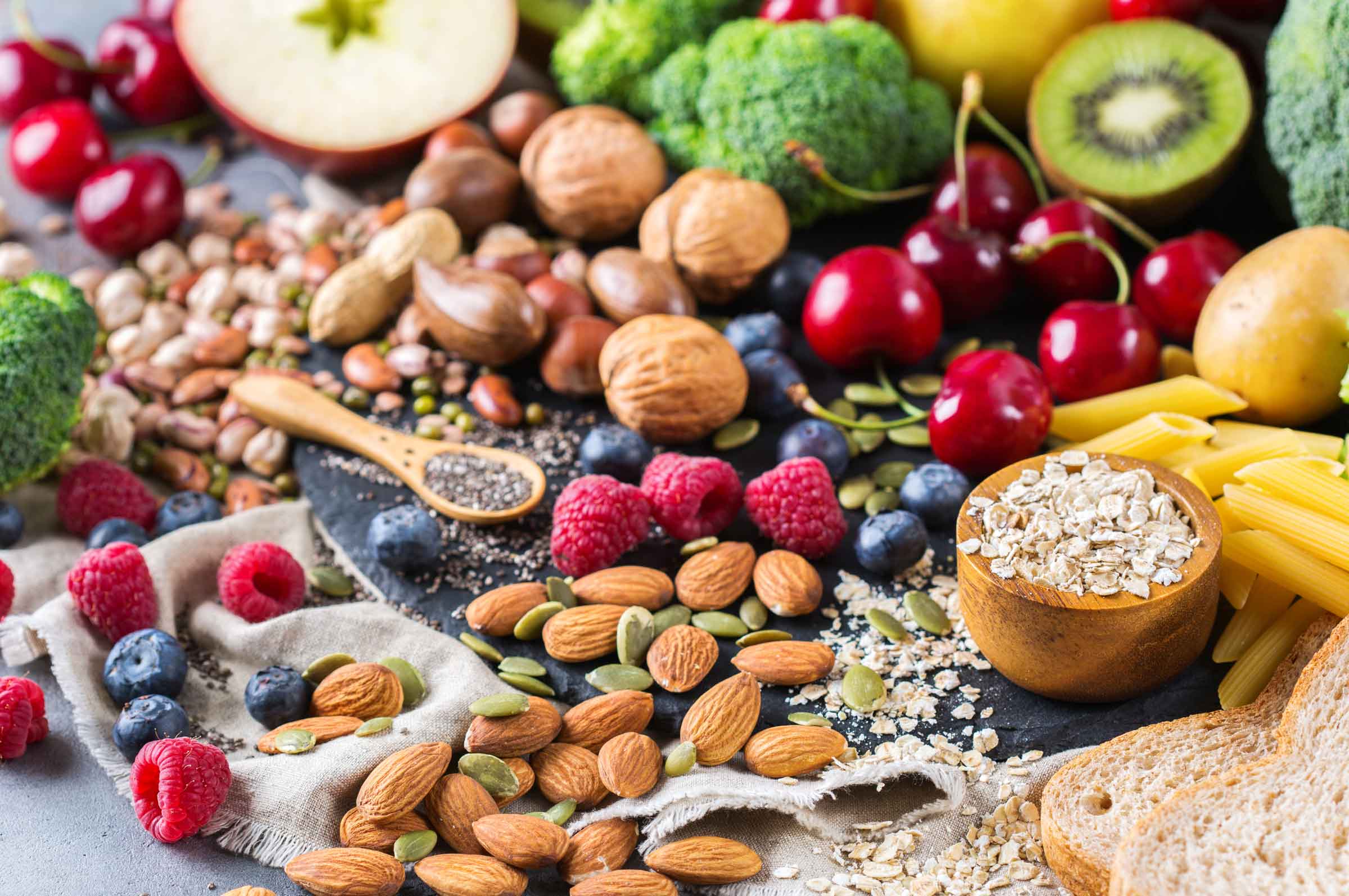 Assortiment d'aliments sains et naturels